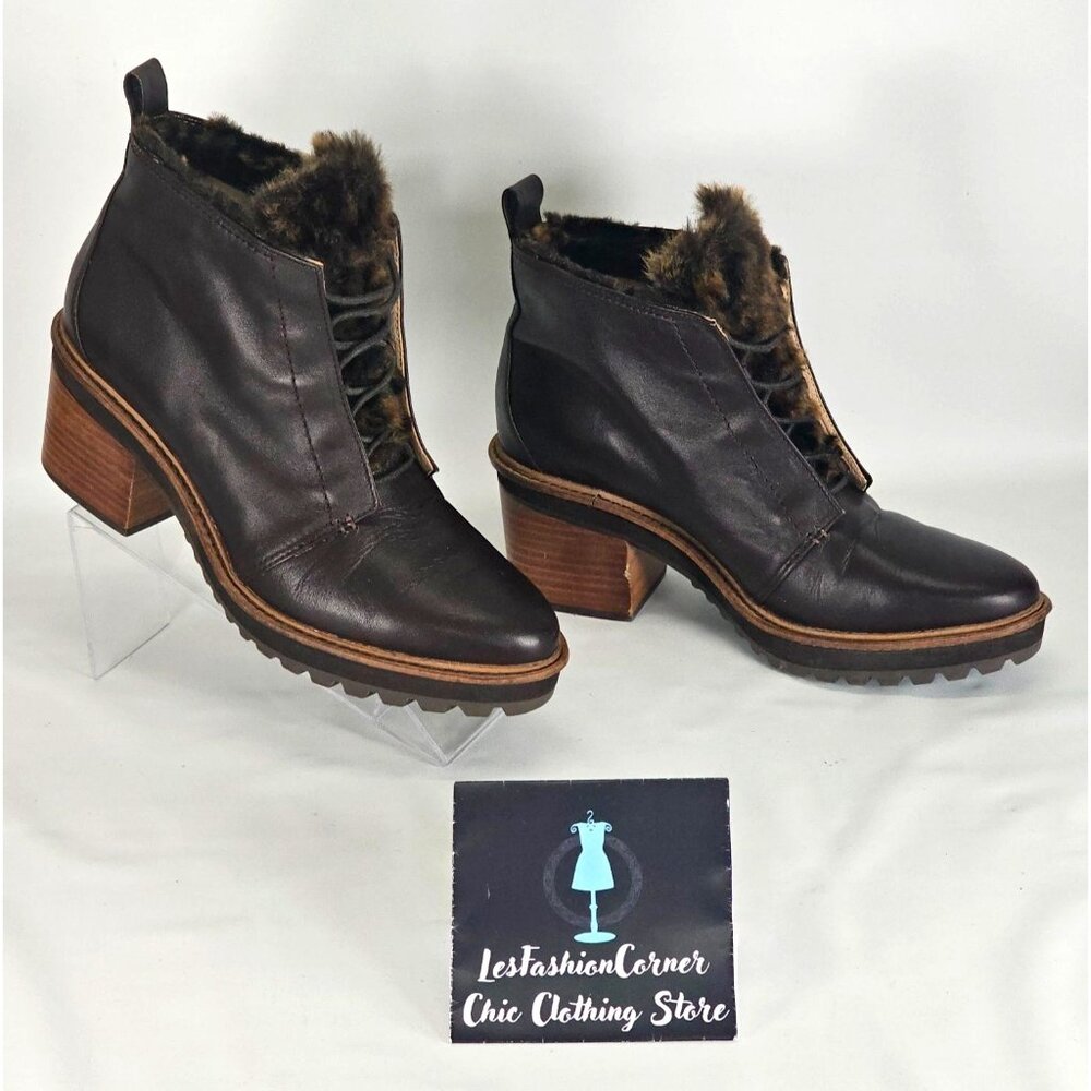 Kelsi Dagger Women's Brown Leather  Brooklyn Patterson Hiking Boots Size 10 286 - Picture 5 of 16